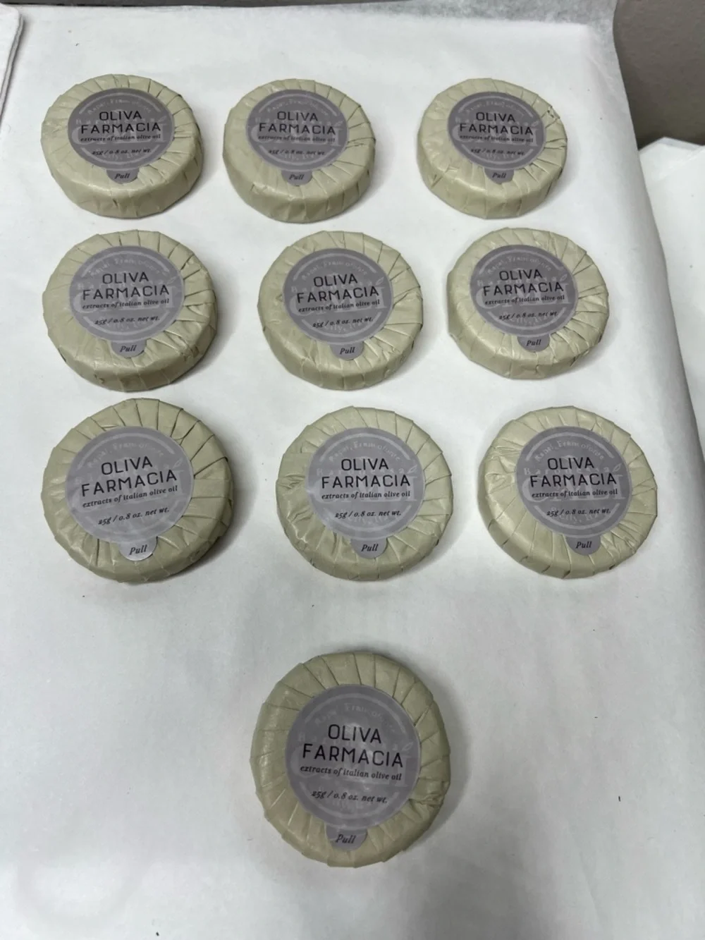 Oliva Farmacia 10 Italian Olive Oil Soap Bars 25g - New Wrapped